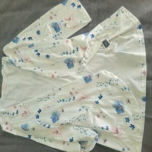 Floral White and Blue Cardigan